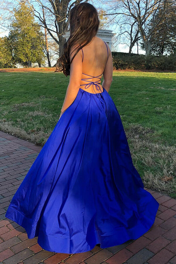 Royal blue formal dresses long on sale