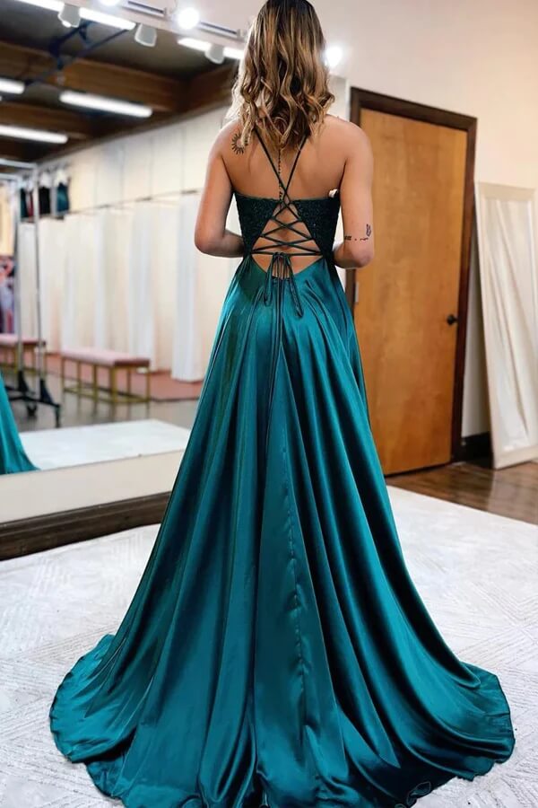 Turquoise Prom Dresses with Straps