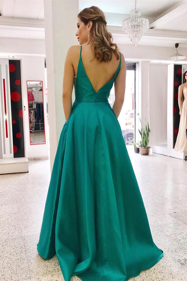 Simple shops green gown