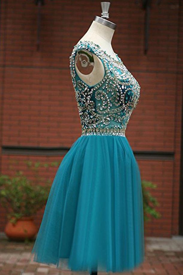 Short Turquoise Homecoming Dresses