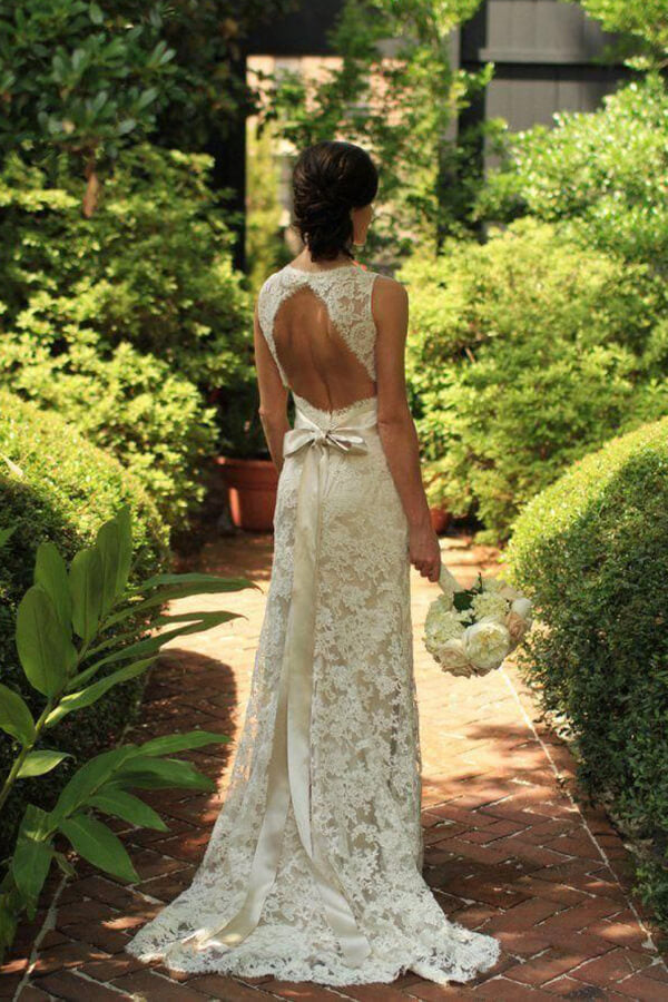 A line sheath wedding on sale dress