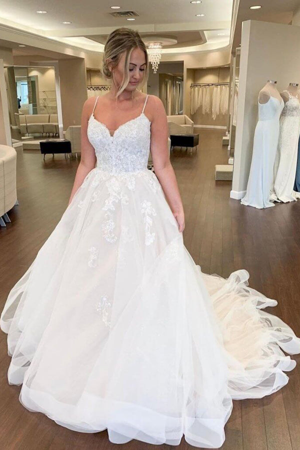 Deep sweetheart wedding dress hotsell