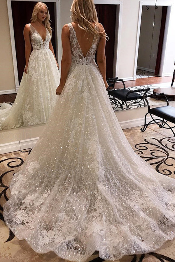  Elegant Appliques Ball Gown Wedding Dresses for Brides