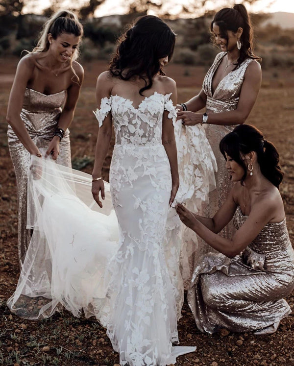 Rustic Mermaid Wedding Dresses