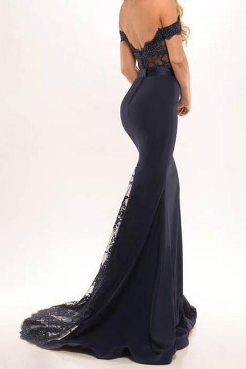 Black Satin Mermaid Dress