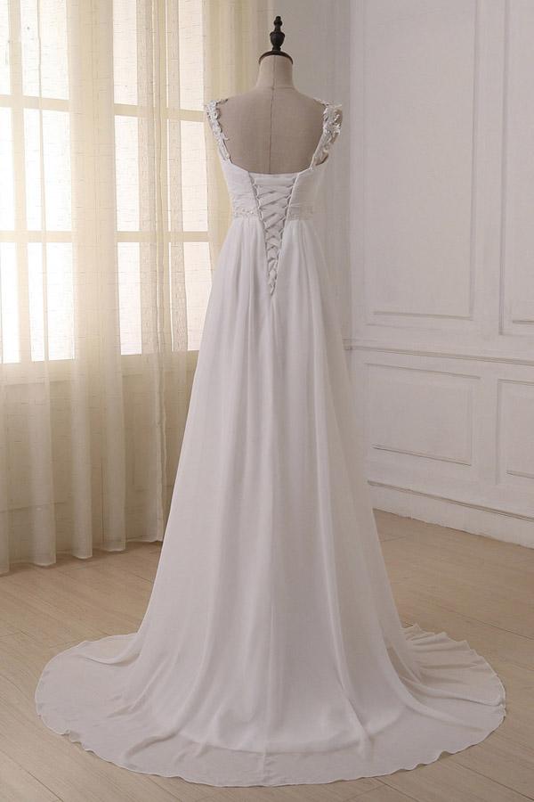 White Chiffon Empire Waist