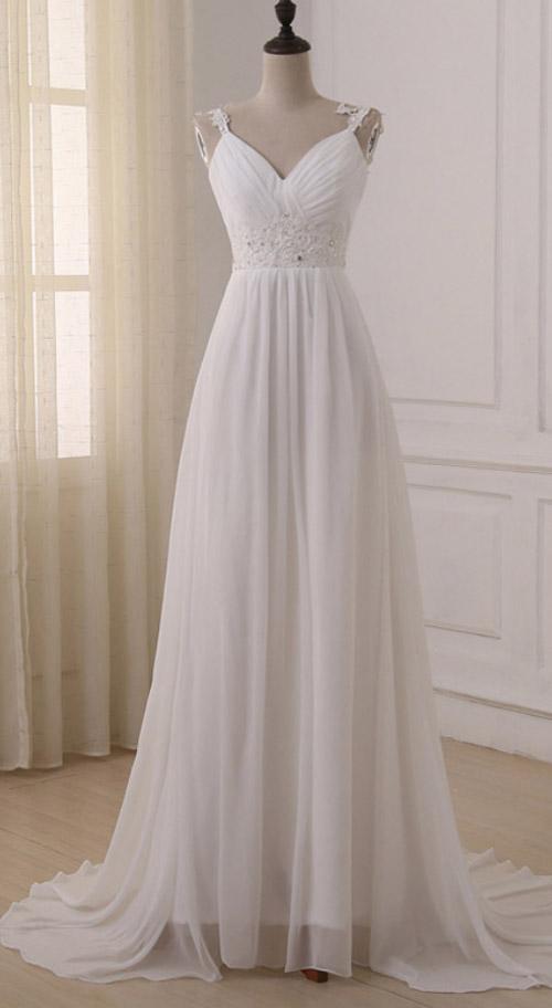 Simple white clearance chiffon dress