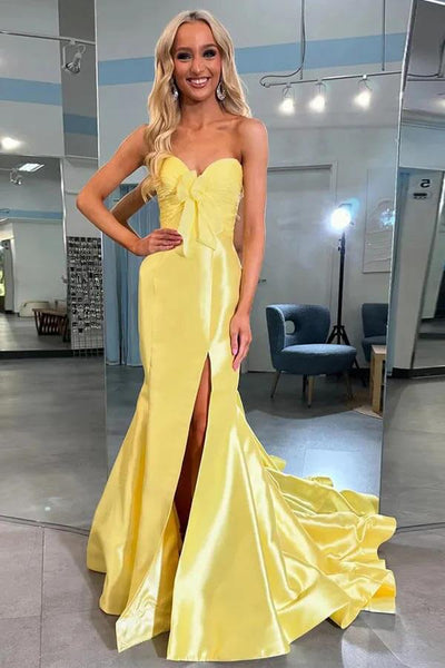 files/YellowSatinMermaidStraplessSideSlitLongPromDressesWithBow_MP1008_2.jpg