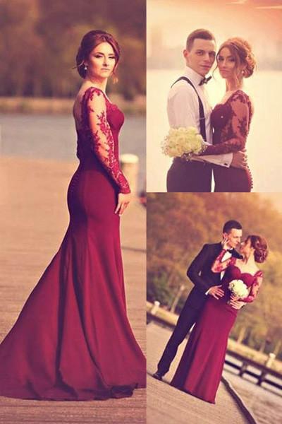 Mermaid Backless Evening Prom Dresses,Long Deep V-neck Party Prom