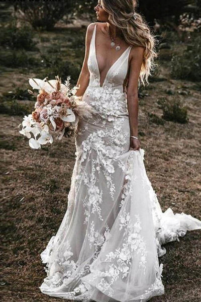 Simple Beach Wedding Dresses Boho Bridal Gowns Sexy Crew Neck Delicate Lace  Trousers Wedding Dresses,378 · muttie dresses · Online Store Powered by  Storenvy